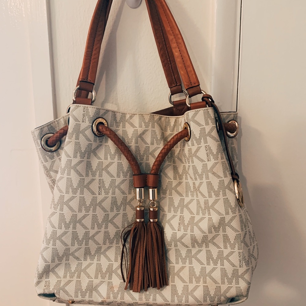 Michael Kors White Logo Bag